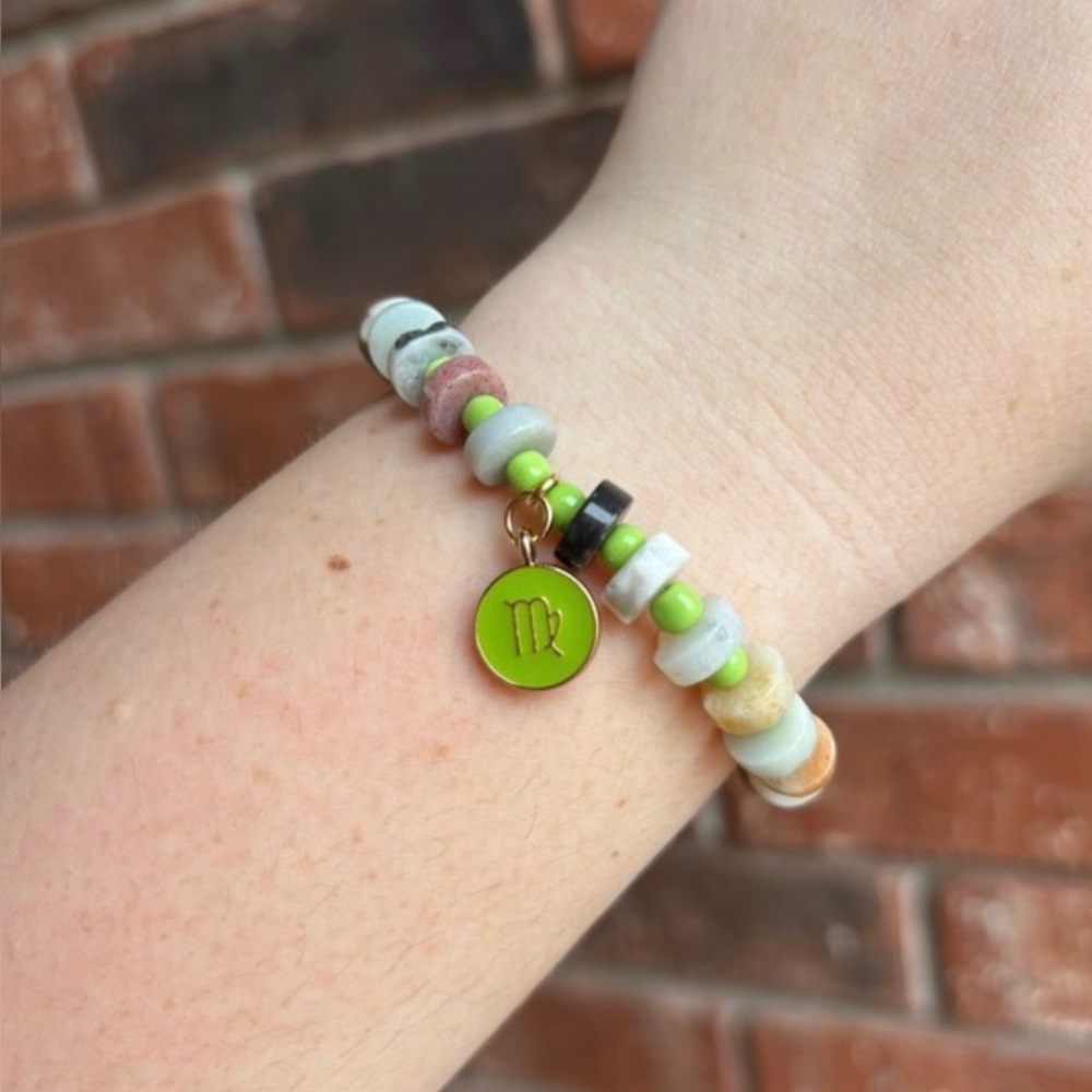 Virgo Amazonite Handmade Beaded Bracelet